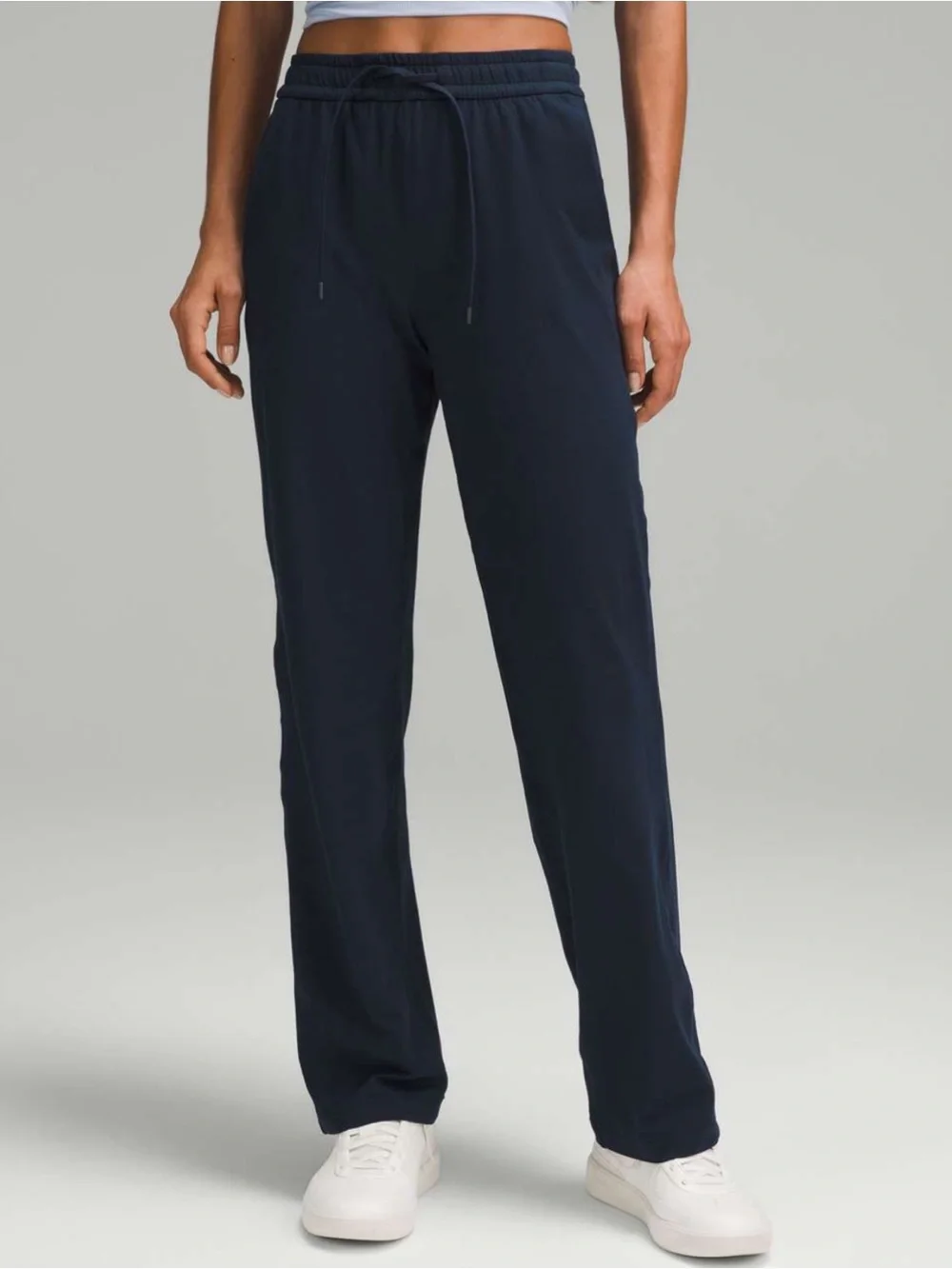 Lululemon Soft Jersey Straight Leg Mid Rise Pant *Regular - True Navy - Lounge 6